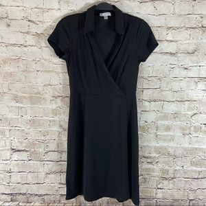 Kenar collared short sleeve black dress size 6